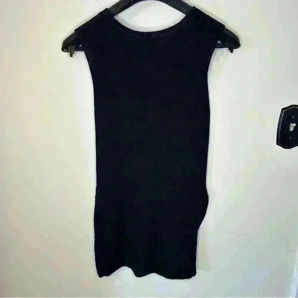 Athleta Women's Long and Lean Cable Knit Sweater Vest Black - Picture 7 of 8